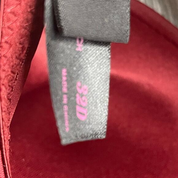 Frederick's of Hollywood Krystal Mega Push Up‎ Bra in Deep Maroon Size 32D NWT - Picture 11 of 12